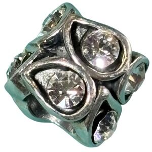 Chamilia Sterling Silver 925 Clear Swarovski Crystal Teardrop Bead Charm